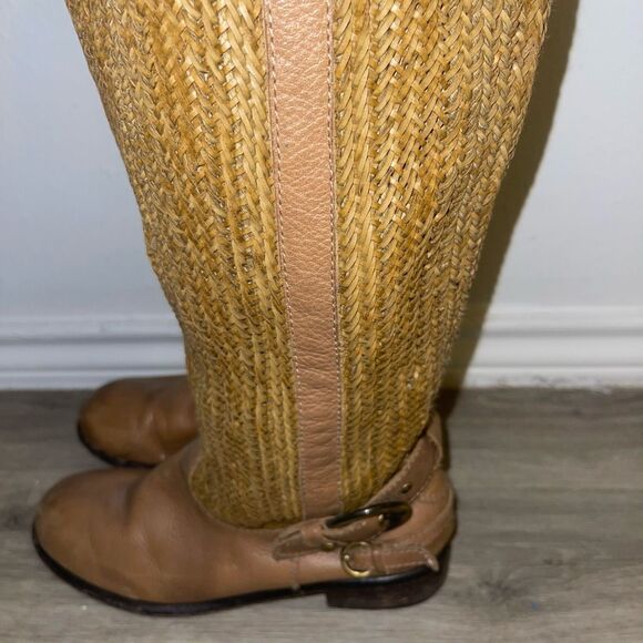 Anthropologie Schuler & Sons woven leather riding boots - Picture 4 of 9